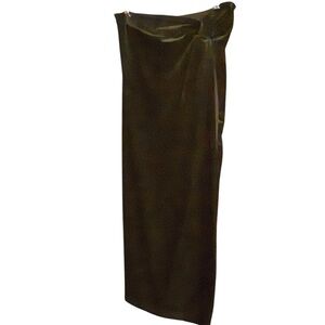 AFRM black long ribbed skirt size small with slit